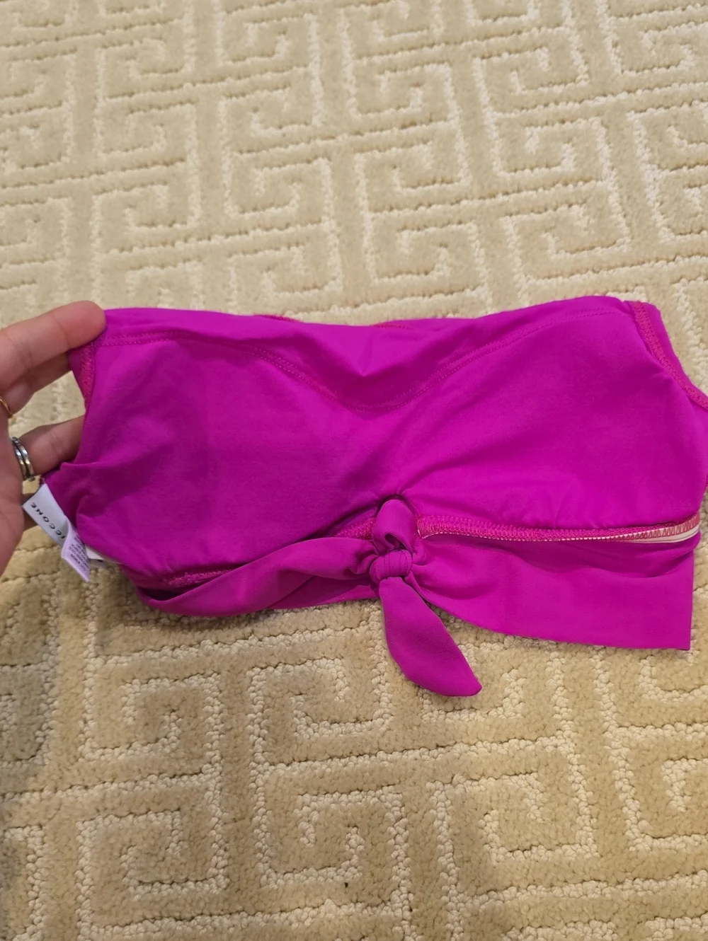 Robin Piccone Knot-Front SwimTop - Bright Fuchsia, Size S